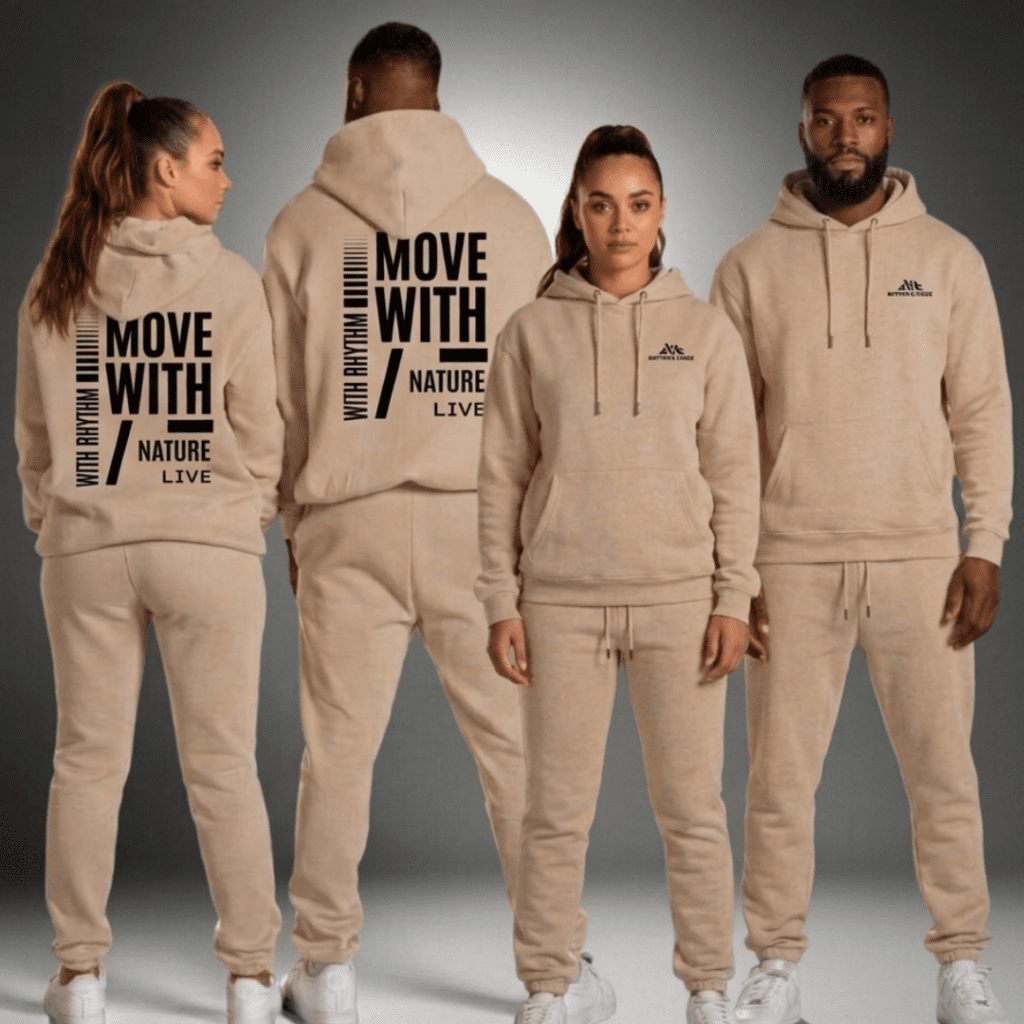 premium organic cotton tracksuit unisex hemp white