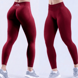 seamless sport leggings women dark red squat proof