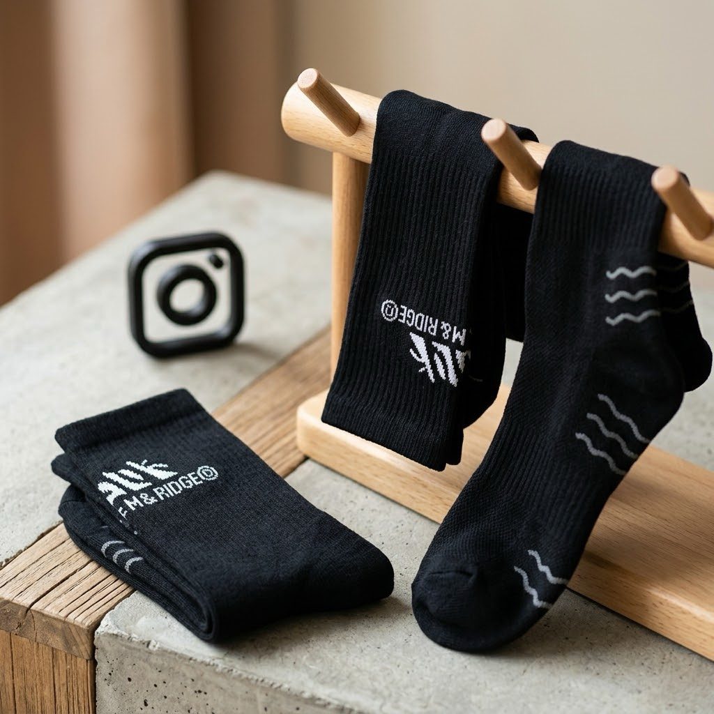 R&R Antislip Danssocks in black, sole showing anti-slip grip dots